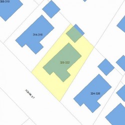 322 Adams St, Newton, MA 02458 plot plan