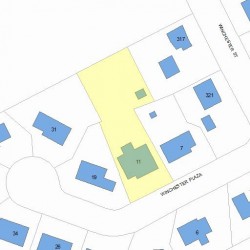 11 Winchester Plz, Newton, MA 02461 plot plan