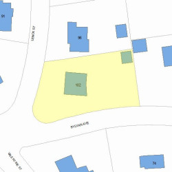 102 Lenox St, Newton, MA 02465 plot plan