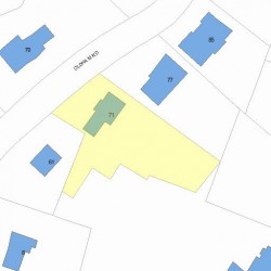 71 Oldham Rd, Newton, MA 02465 plot plan