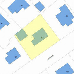 115 Carver Rd, Newton, MA 02461 plot plan