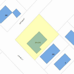 274 Adams St, Newton, MA 02458 plot plan