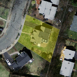 70 Hatfield Rd, Newton, MA 02465 aerial view