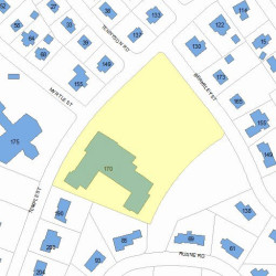170 Temple St, Newton, MA 02465 plot plan
