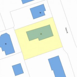 83 Oak Ave, Newton, MA 02465 plot plan