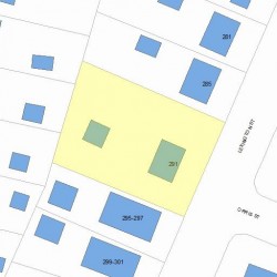 291 Lexington St, Newton, MA 02466 plot plan