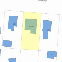 258 California St, Newton, MA 02458 plot plan