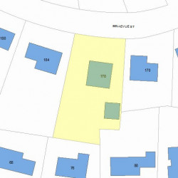 178 Bellevue St, Newton, MA 02458 plot plan