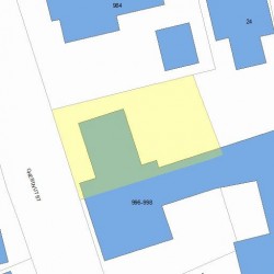 992 Chestnut St, Newton, MA 02464 plot plan