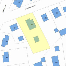 356 Auburndale Ave, Newton, MA 02466 plot plan