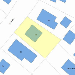 22 Gilbert St, Newton, MA 02465 plot plan