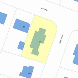 138 Garland Rd, Newton, MA 02459 plot plan