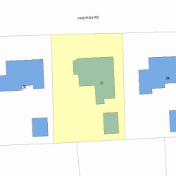 30 Vineyard Rd, Newton, MA 02459 plot plan