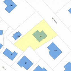 965 Dedham St, Newton, MA 02459 plot plan