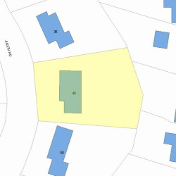 40 Judith Rd, Newton, MA 02459 plot plan