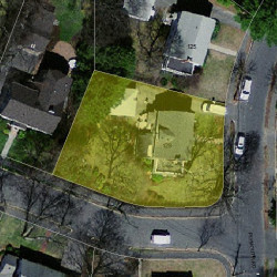 129 Plymouth Rd, Newton, MA 02461 aerial view