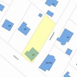 229 River St, Newton, MA 02465 plot plan