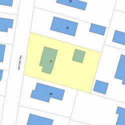 36 Brooks Ave, Newton, MA 02460 plot plan