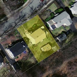 27 Chapin Rd, Newton, MA 02459 aerial view