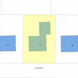 56 Clinton Pl, Newton, MA 02459 plot plan