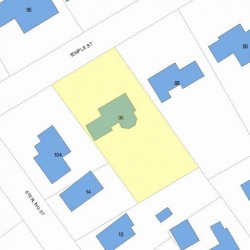 96 Temple St, Newton, MA 02465 plot plan