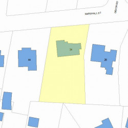 34 Marshall St, Newton, MA 02459 plot plan