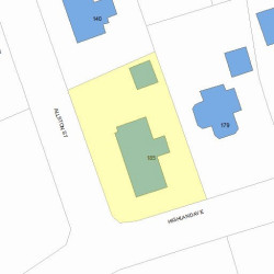 185 Highland Ave, Newton, MA 02465 plot plan