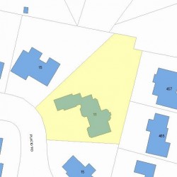 11 Placid Rd, Newton, MA 02459 plot plan