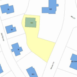 543 Walnut St, Newton, MA 02460 plot plan