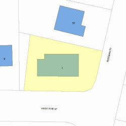3 Pine St, Newton, MA 02465 plot plan