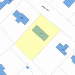 124 Arnold Rd, Newton, MA 02459 plot plan