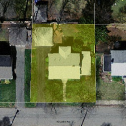 25 Holden Rd, Newton, MA 02465 aerial view