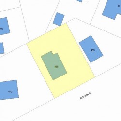 465 Auburn St, Newton, MA 02466 plot plan