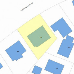 254 Commonwealth Ave, Newton, MA 02459 plot plan