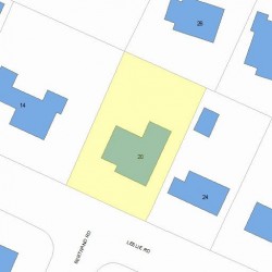 20 Leslie Rd, Newton, MA 02466 plot plan