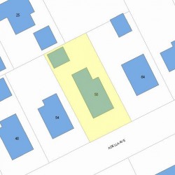 58 Adella Ave, Newton, MA 02465 plot plan