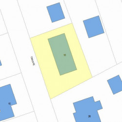 16 Oak Ave, Newton, MA 02465 plot plan