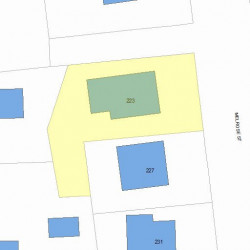 223 Melrose St, Newton, MA 02466 plot plan