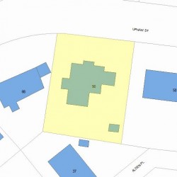 56 Upham St, Newton, MA 02465 plot plan