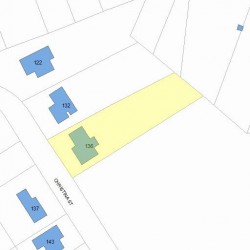 136 Christina St, Newton, MA 02461 plot plan