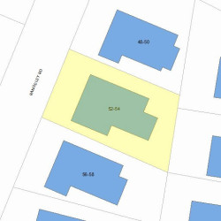 52 Rangeley Rd, Newton, MA 02465 plot plan