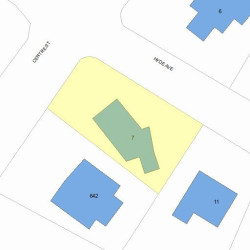 7 Hyde Ave, Newton, MA 02458 plot plan