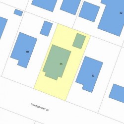 65 Charlemont St, Newton, MA 02461 plot plan