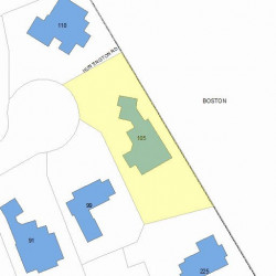 105 Huntington Rd, Newton, MA 02458 plot plan