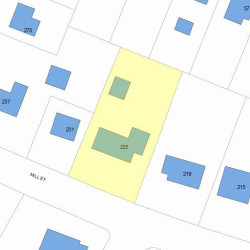 225 Mill St, Newton, MA 02459 plot plan