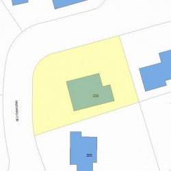 239 Harvard Cir, Newton, MA 02460 plot plan