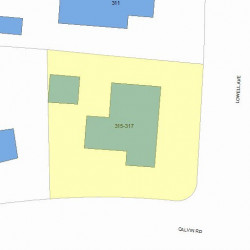 317 Lowell Ave, Newton, MA 02460 plot plan