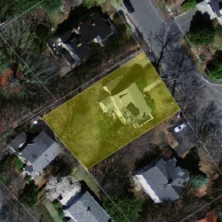 51 Perkins St, Newton, MA 02465 aerial view