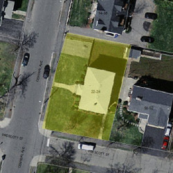 24 Central Ave, Newton, MA 02460 aerial view