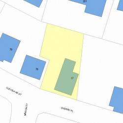 67 Cherry Pl, Newton, MA 02465 plot plan